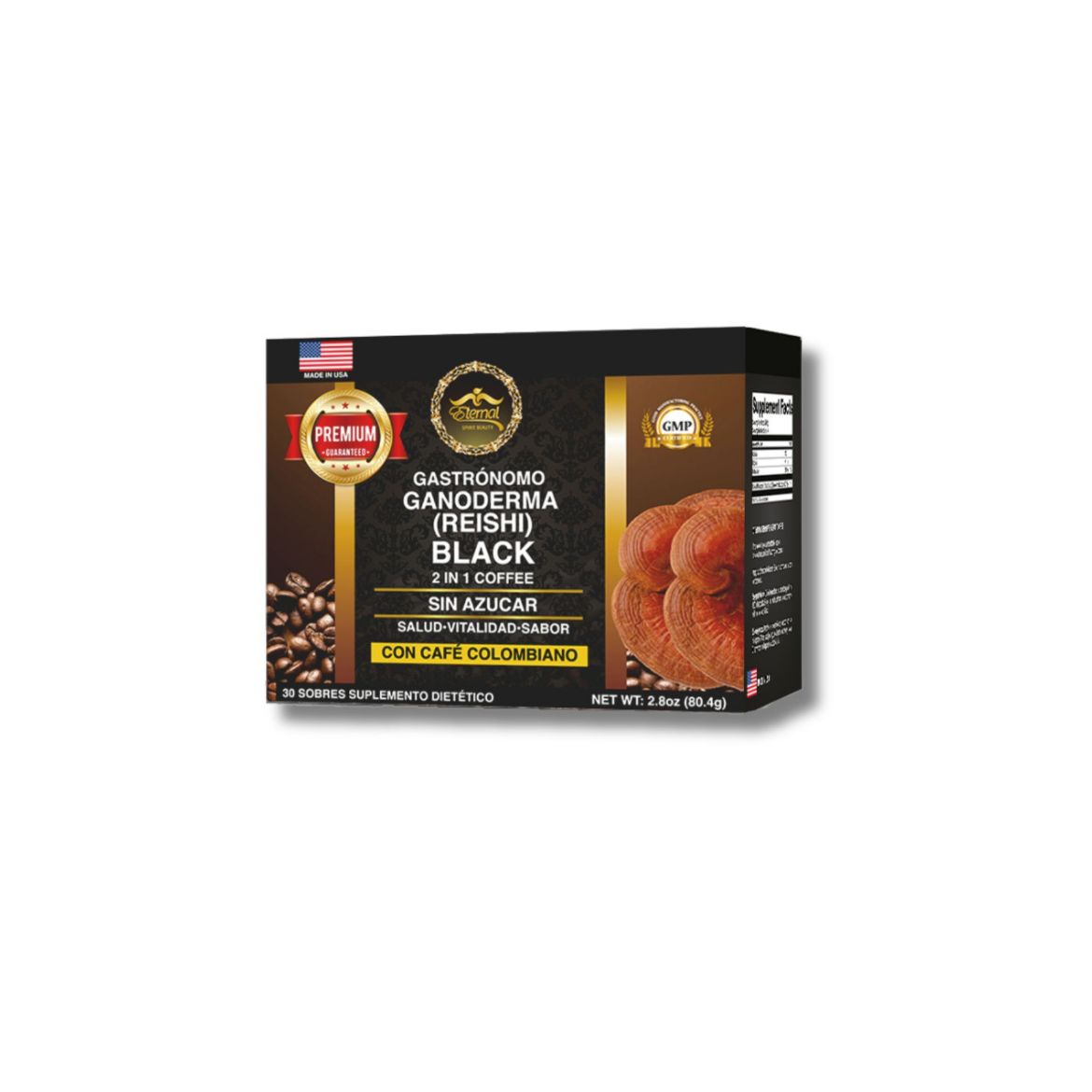 Coffee Black 2 IN 1 Colombian Premium with Reishi Ganoderma